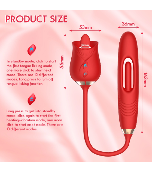 Female Sex Toy Low Noise Rose Vibrator 