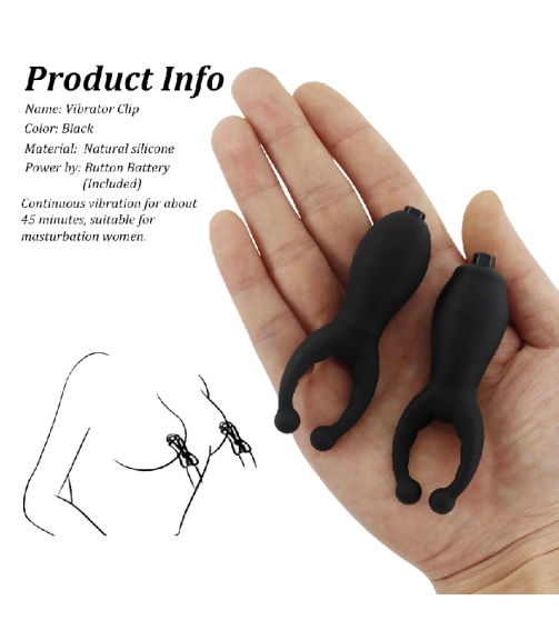 Sex Toys Breast Nipple Clamp Massager Silicone G-Spot Vibrator Vagina Clitoris Stimulation Penis Clip Vibrator