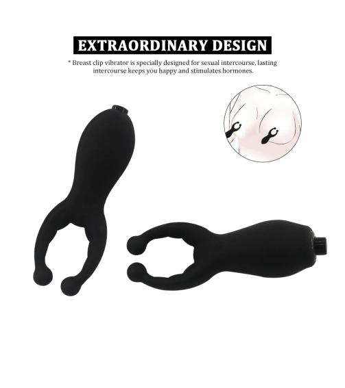 Sex Toys Breast Nipple Clamp Massager Silicone G-Spot Vibrator Vagina Clitoris Stimulation Penis Clip Vibrator