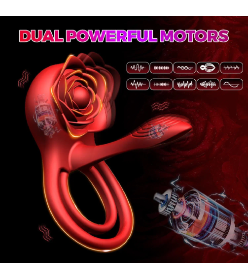 Vibrating Cock Ring Sex Toys for Men, Yoloseks 4 in 1 Penis Ring Vibrator with Remote Control, Clitoral Stimulator with 10 Vibration Modes for Women, Couples VI