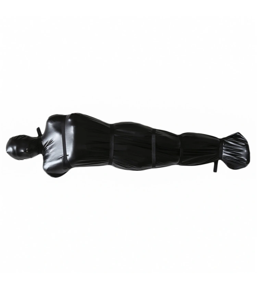 Full Body Leather Bondage Bag Arm Binder Straitjacket Sex Mermaid Slave Restraints Open Nose Only