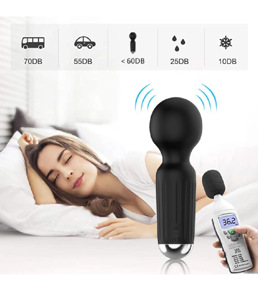 Dual Head Vibrate 20 Speeds Cordless Mini AV Wand Sex Toy for Man Woman Rechargeable Vibrator Body Massager