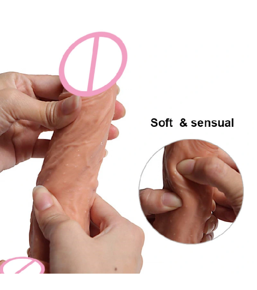 Waterproof Adult Sex Toy Silicone Soft Realistic Big Suction Vibrator Thrusting Swing Huge Penis Vagina G Spot Masturbator Love Large Dildo for Women