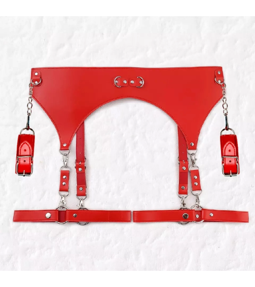 Bdsm Bondage Toys PU Leather Hand and Leg Sex Restraint Harness Belt Flirting Sex Toys