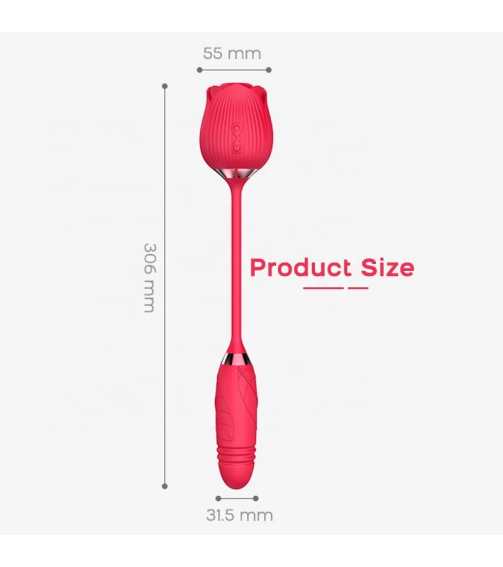 Clitoral Clit Clitoris G Spot Red Rose Shape Sucking Vibrator