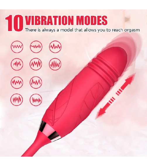 Clitoral Clit Clitoris G Spot Red Rose Shape Sucking Vibrator