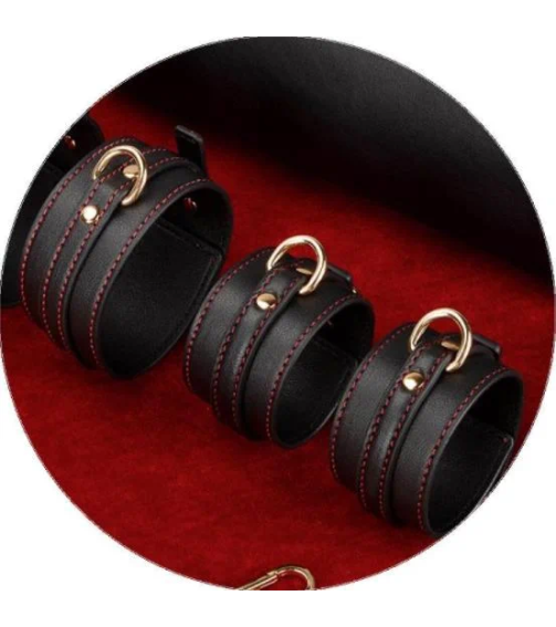 Couples Fetish Game Sm Bondage Bdsm Harness Cuffs Shackles Leather Erotic Kit Restraint Dog Slave Sex Toy