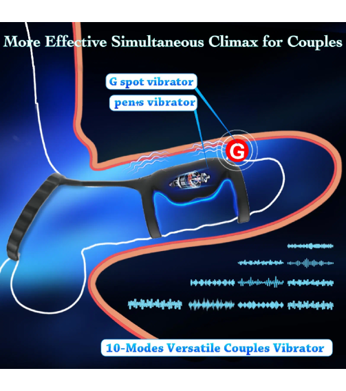 Vibrating Cock Ring for Penis Testicles G Spot Stimulation, Pleasure Penis Ring Sleeve Vibrator Couples Adult Sex Toys for Men Women