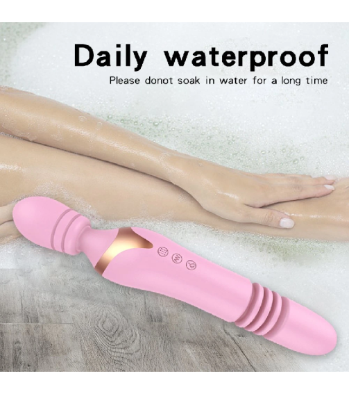Heated Dual Motor Vibrator 7 Speed 100% Waterproof Wand Massager for Women Sex Toys