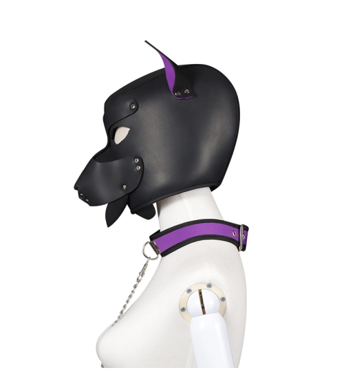 Leather Puppy Cosplay Slave Restraint Bondage Leash Sex Toy for Man Couples Adult Sex Toys Pets Dogmask Fetish Headgear Erotic Hood
