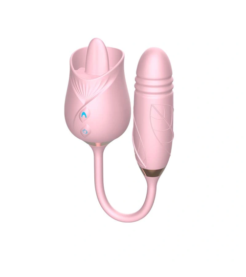 Women Nipple Stimulator Clit Sucker Sex Toys Egg Rose Toy Vibrator Tongue with Stem Vibrator
