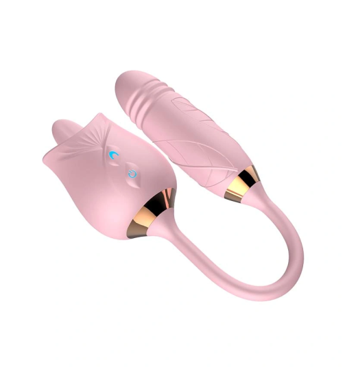 Women Nipple Stimulator Clit Sucker Sex Toys Egg Rose Toy Vibrator Tongue with Stem Vibrator