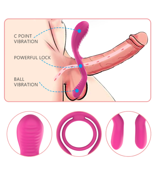 Men Sex Machine Body Massager Portable Vibrating Cock Delay Sex Ring