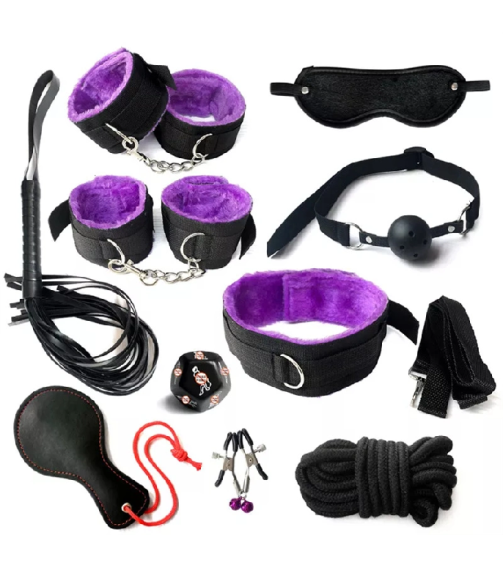 Bondage Tools Neck Collar Handcuffs Spanking Whip Blind Fold Women Bdsm Sex Toys for Couples