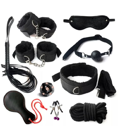 Bondage Tools Neck Collar Handcuffs Spanking Whip Blind Fold Women Bdsm Sex Toys for Couples