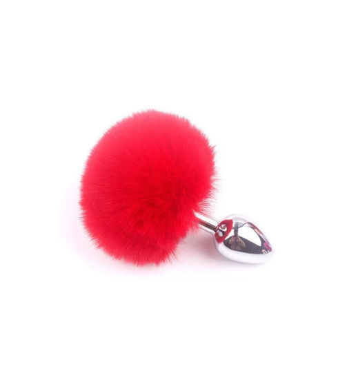 Various Colors New Butt Silver Stainless Steel Metal Rabbit Tail Anal Plug for Women