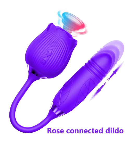 Hot Sale Sucking Vibrator Rose Shaped Rose Tongue Nipple Clitoral Stimulator Sucker Rose Vibrator Sex Toy