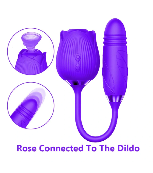 Hot Sale Sucking Vibrator Rose Shaped Rose Tongue Nipple Clitoral Stimulator Sucker Rose Vibrator Sex Toy